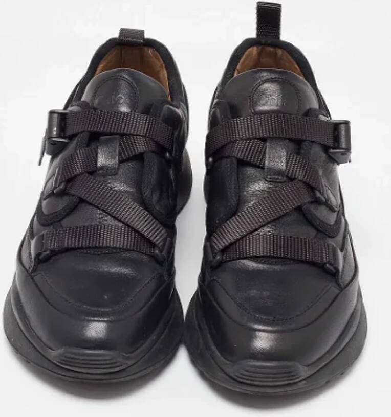 Chloé Pre-owned Leather sneakers Black Dames