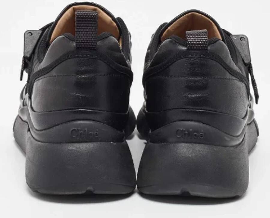 Chloé Pre-owned Leather sneakers Black Dames