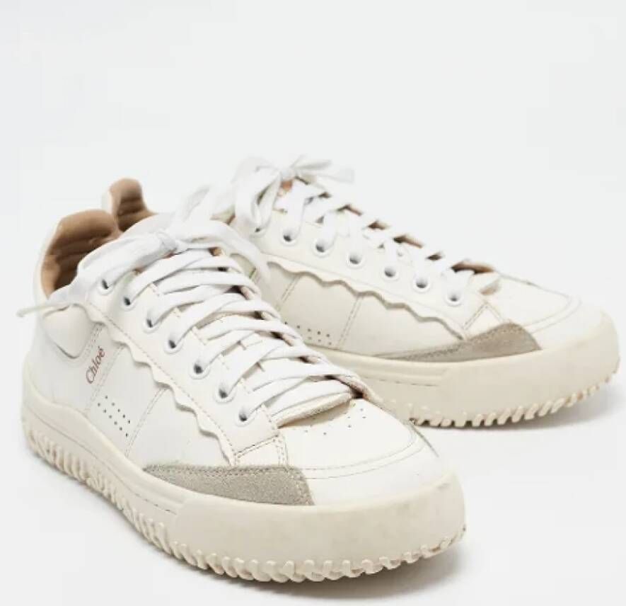 Chloé Pre-owned Leather sneakers White Dames