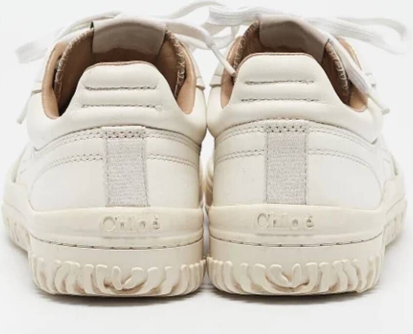 Chloé Pre-owned Leather sneakers White Dames