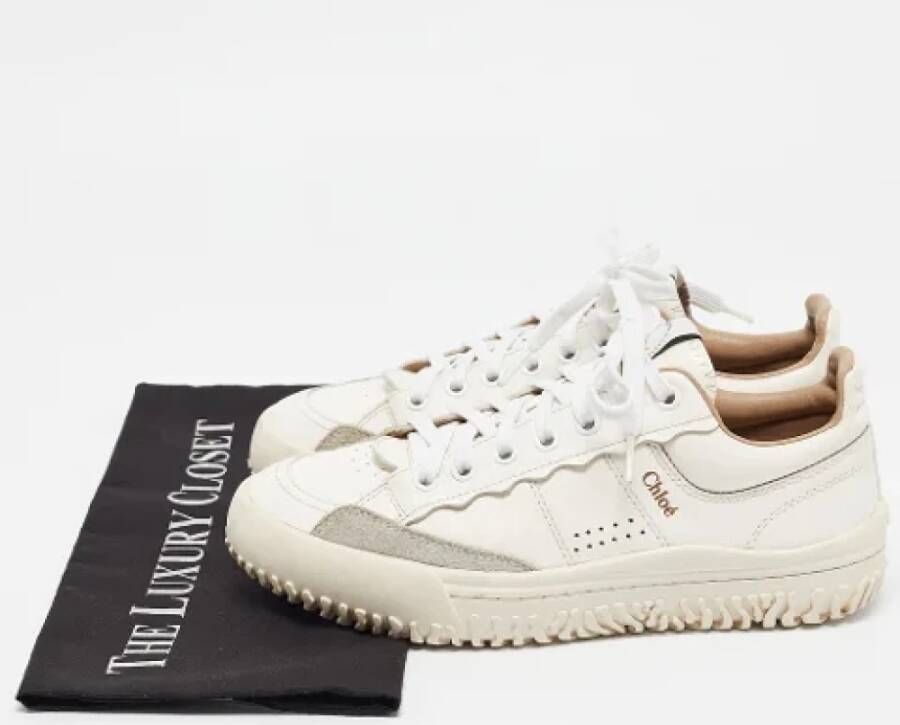 Chloé Pre-owned Leather sneakers White Dames