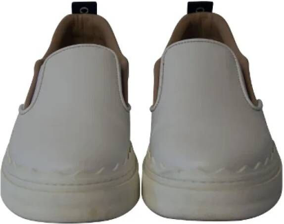 Chloé Pre-owned Leather sneakers White Dames