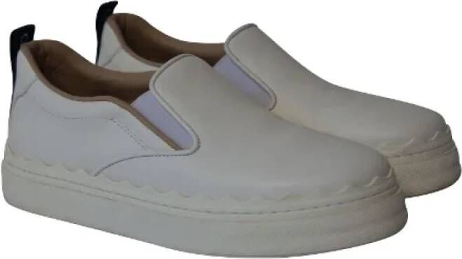 Chloé Pre-owned Leather sneakers White Dames