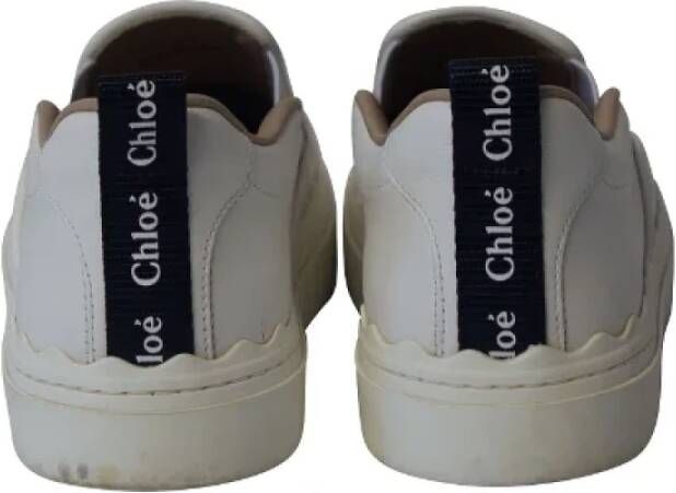 Chloé Pre-owned Leather sneakers White Dames