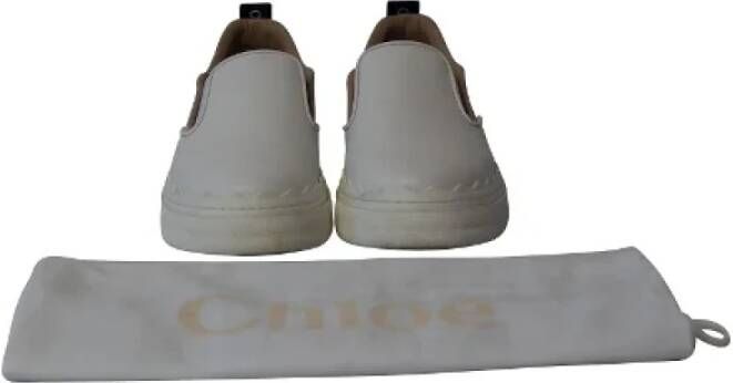 Chloé Pre-owned Leather sneakers White Dames