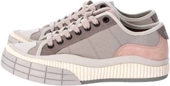 Chloé Pre-owned Nylon sneakers Gray Dames