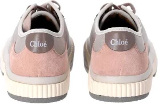 Chloé Pre-owned Nylon sneakers Gray Dames