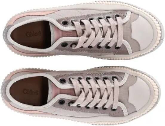 Chloé Pre-owned Nylon sneakers Gray Dames