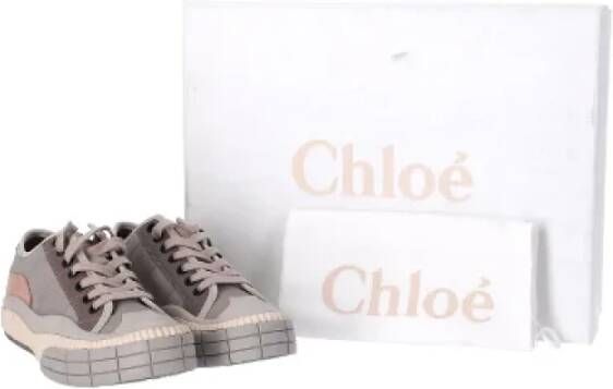 Chloé Pre-owned Nylon sneakers Gray Dames