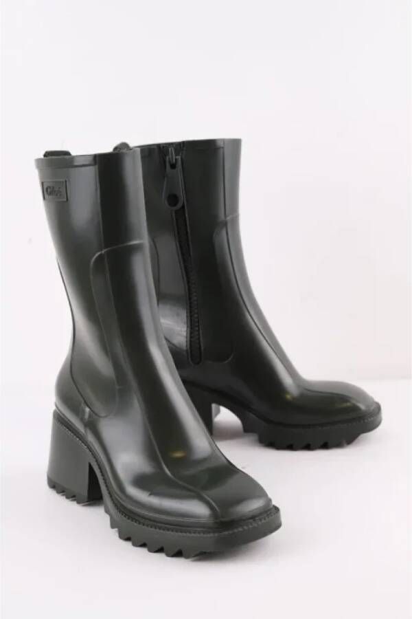 Chloé Pre-owned Plastic boots Green Dames