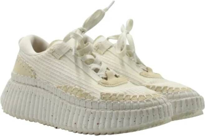 Chloé Pre-owned Polyester sneakers White Dames