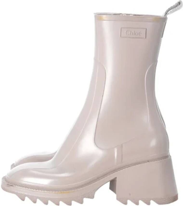 Chloé Pre-owned Rubber boots Beige Dames