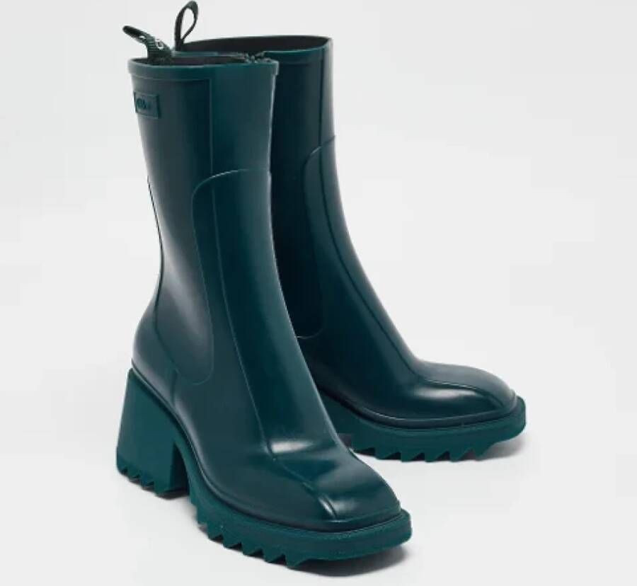 Chloé Pre-owned Rubber boots Green Dames