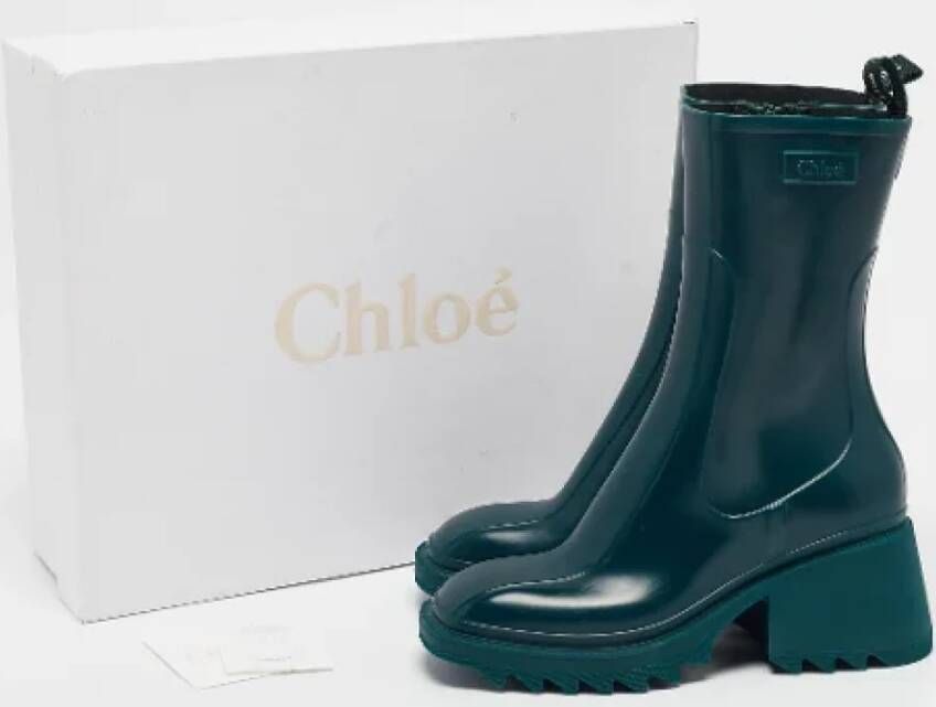 Chloé Pre-owned Rubber boots Green Dames