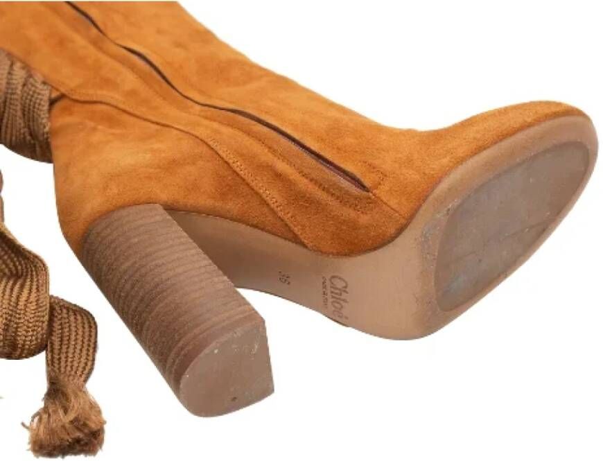 Chloé Pre-owned Suede boots Brown Dames