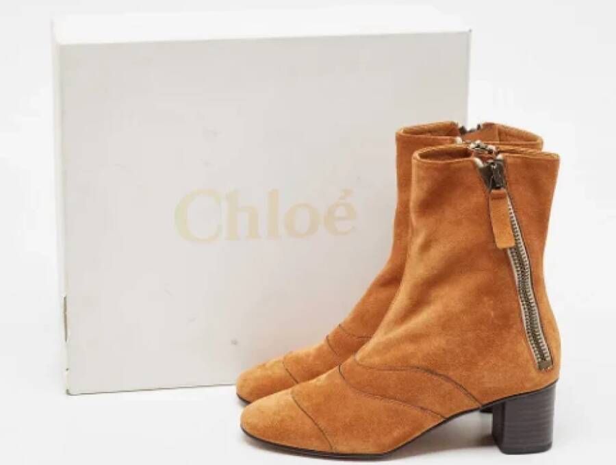 Chloé Pre-owned Suede boots Brown Dames