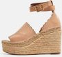 Chloé Pre-owned Suede espadrilles Beige Dames - Thumbnail 2