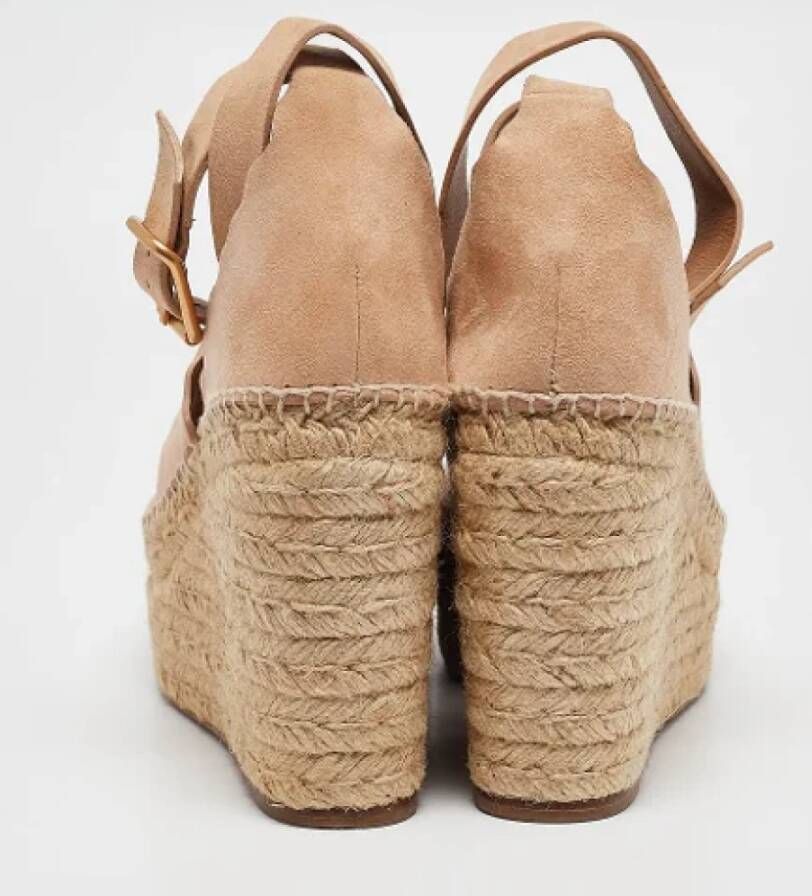 Chloé Pre-owned Suede espadrilles Beige Dames