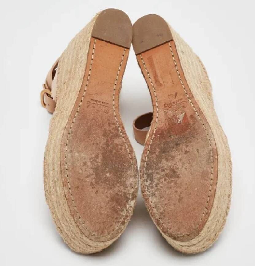 Chloé Pre-owned Suede espadrilles Beige Dames