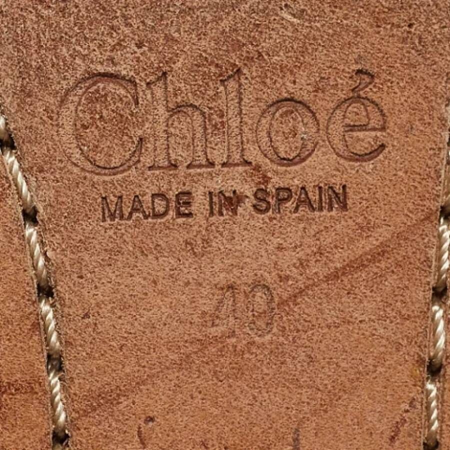 Chloé Pre-owned Suede espadrilles Beige Dames