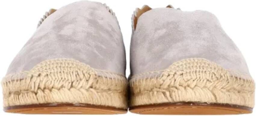 Chloé Pre-owned Suede espadrilles Gray Dames