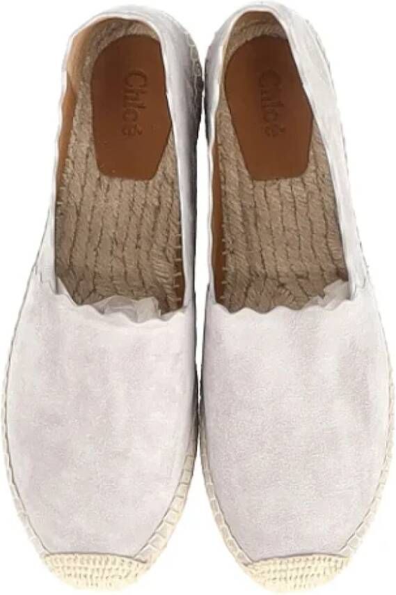 Chloé Pre-owned Suede espadrilles Gray Dames