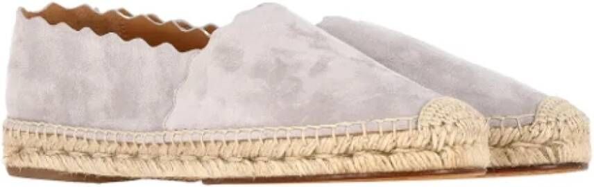 Chloé Pre-owned Suede espadrilles Gray Dames