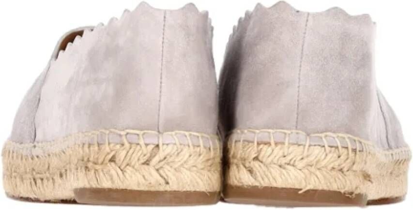 Chloé Pre-owned Suede espadrilles Gray Dames