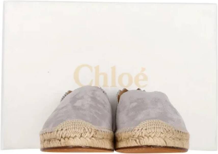 Chloé Pre-owned Suede espadrilles Gray Dames