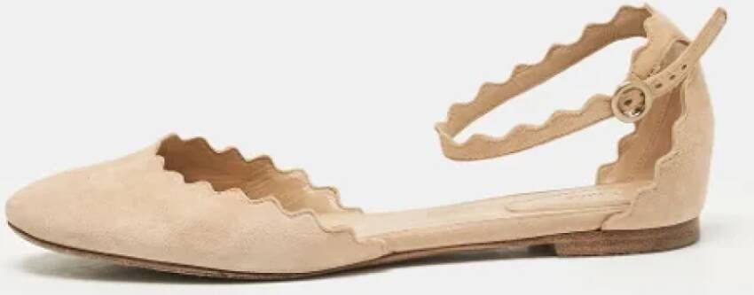 Chloé Pre-owned Suede flats Beige Dames