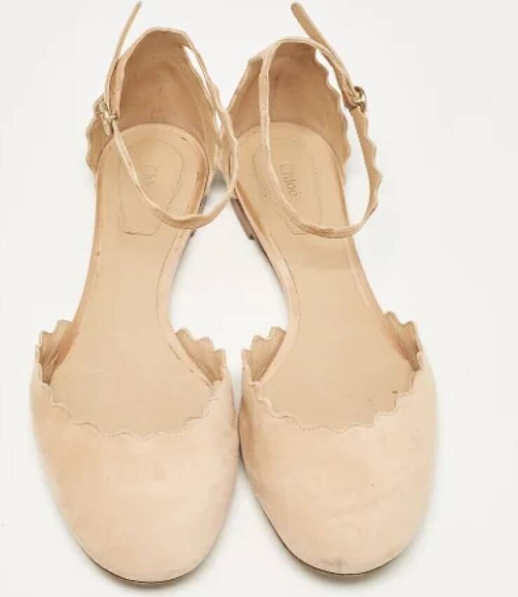 Chloé Pre-owned Suede flats Beige Dames