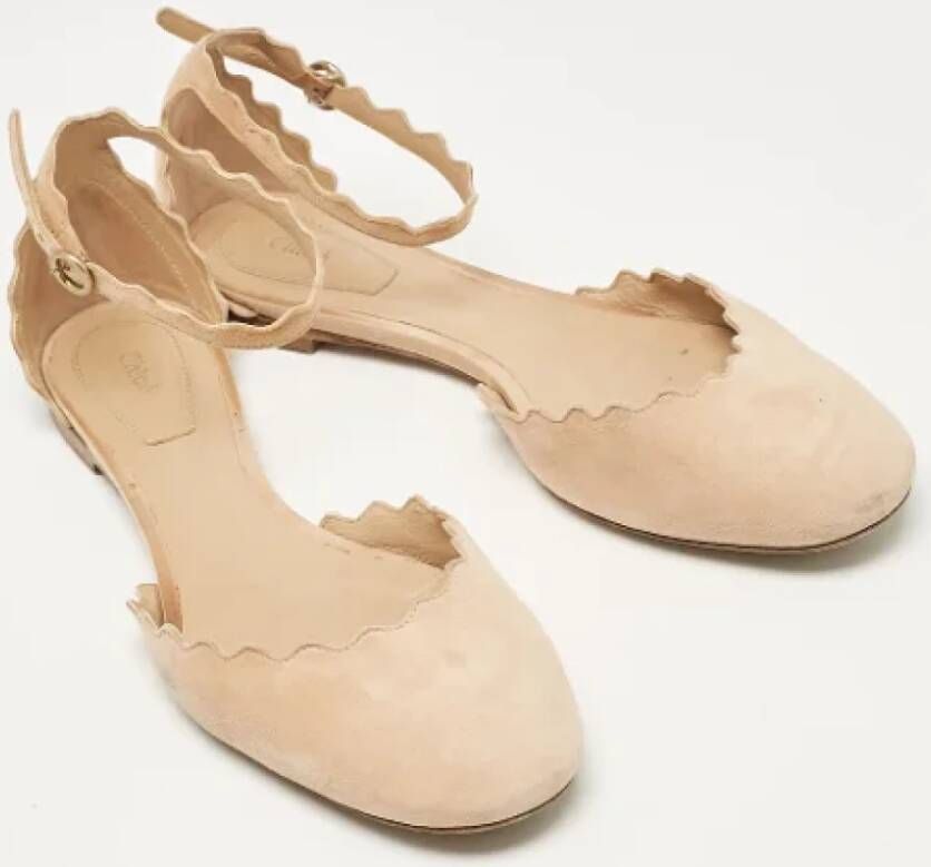 Chloé Pre-owned Suede flats Beige Dames