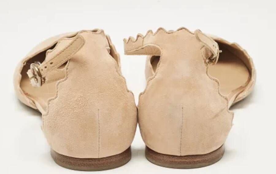 Chloé Pre-owned Suede flats Beige Dames