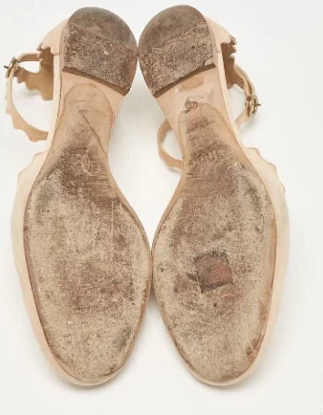 Chloé Pre-owned Suede flats Beige Dames