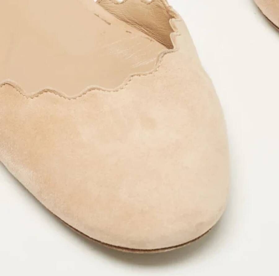 Chloé Pre-owned Suede flats Beige Dames