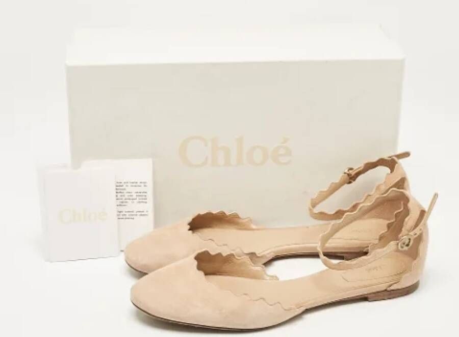 Chloé Pre-owned Suede flats Beige Dames