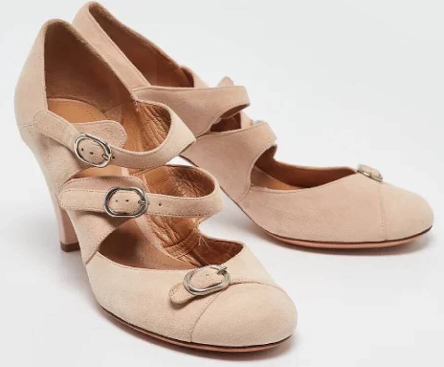 Chloé Pre-owned Suede heels Beige Dames