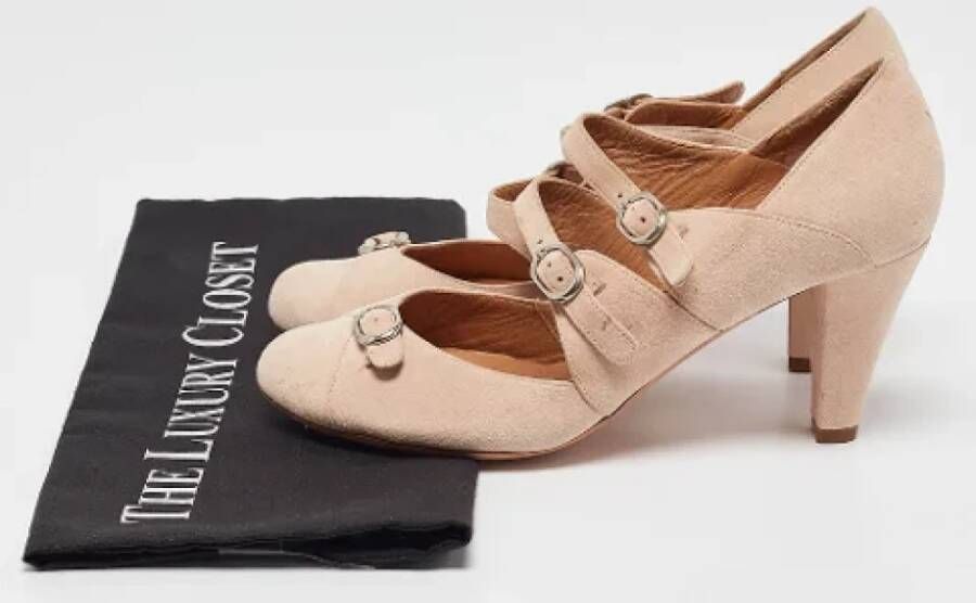 Chloé Pre-owned Suede heels Beige Dames