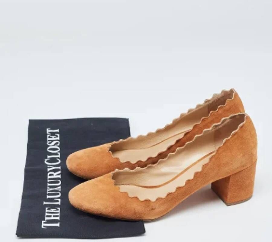 Chloé Pre-owned Suede heels Brown Dames