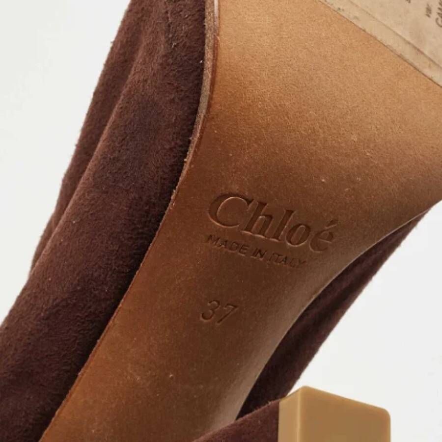 Chloé Pre-owned Suede heels Brown Dames