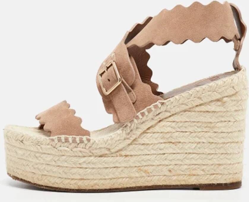 Chloé Pre-owned Suede sandals Beige Dames