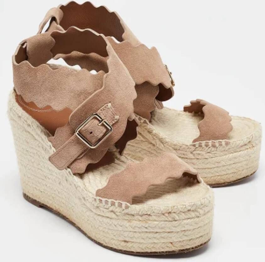 Chloé Pre-owned Suede sandals Beige Dames