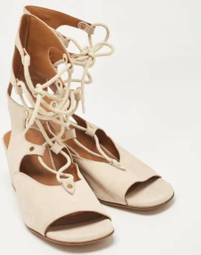 Chloé Pre-owned Suede sandals Beige Dames