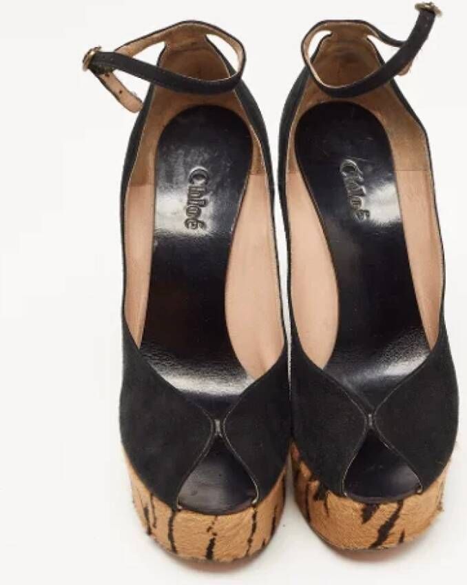 Chloé Pre-owned Suede sandals Black Dames