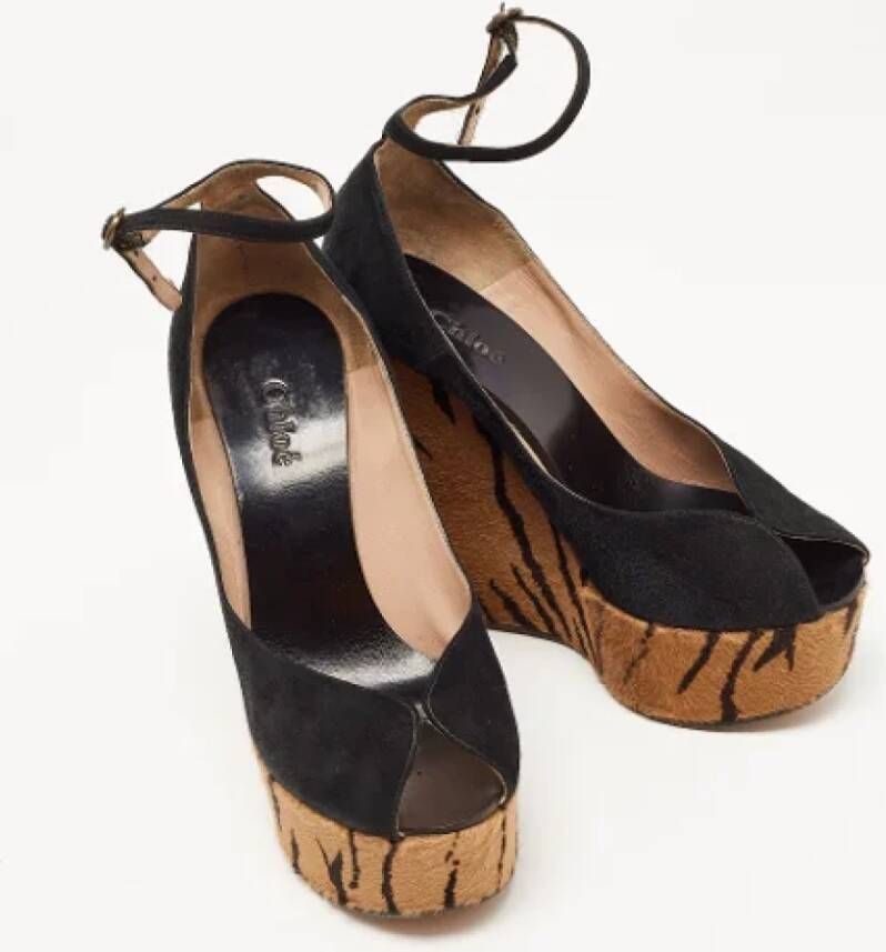 Chloé Pre-owned Suede sandals Black Dames