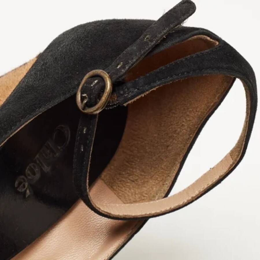 Chloé Pre-owned Suede sandals Black Dames