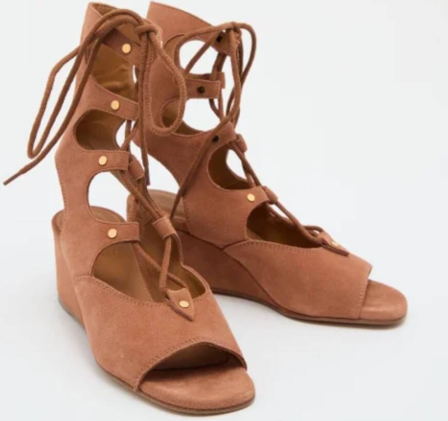 Chloé Pre-owned Suede sandals Brown Dames