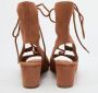 Chloé Pre-owned Suede sandals Brown Dames - Thumbnail 5