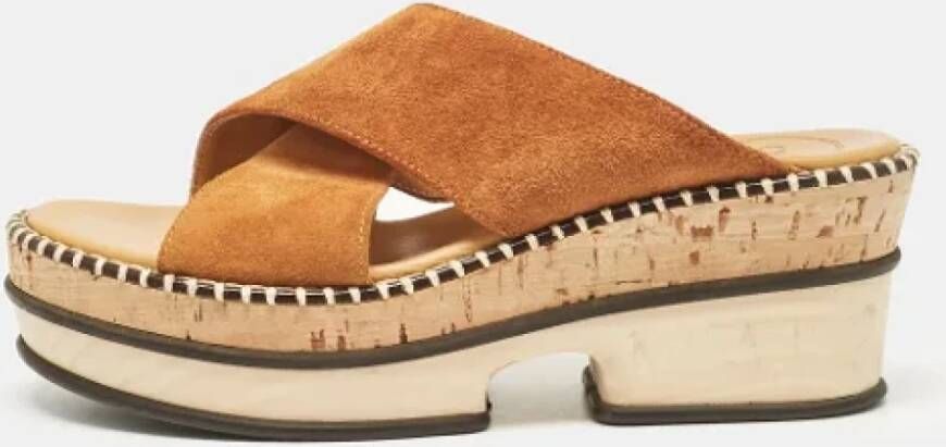 Chloé Pre-owned Suede sandals Brown Dames