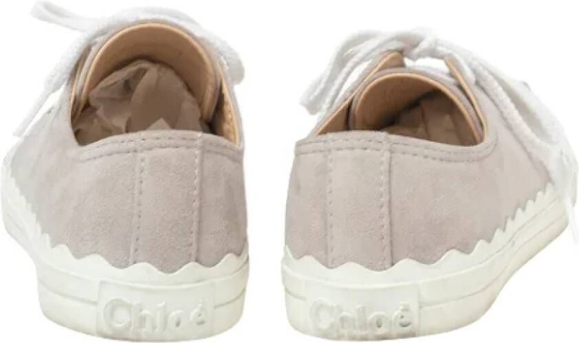 Chloé Pre-owned Suede sneakers Gray Dames